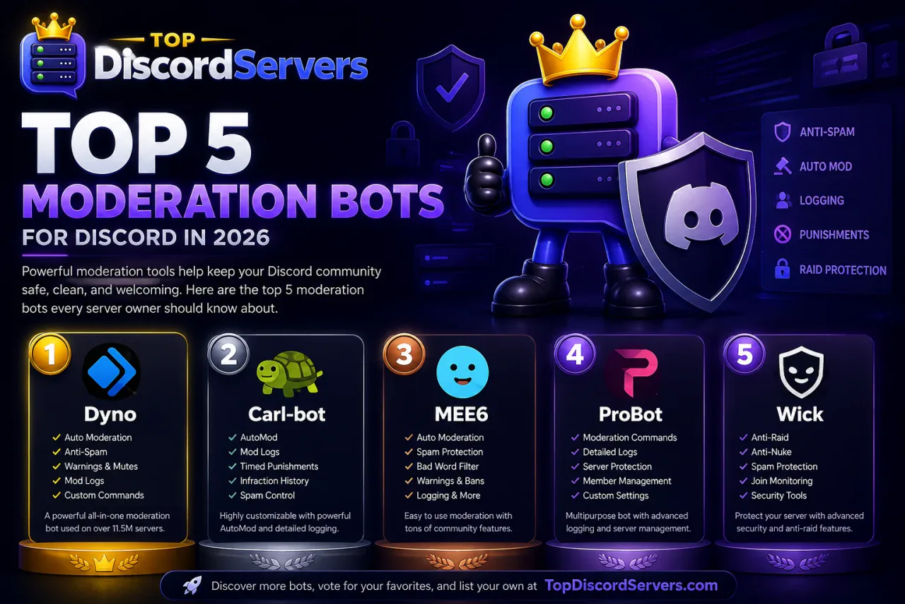 Top 5 Discord Moderation Bots You Should Be Using in 2026