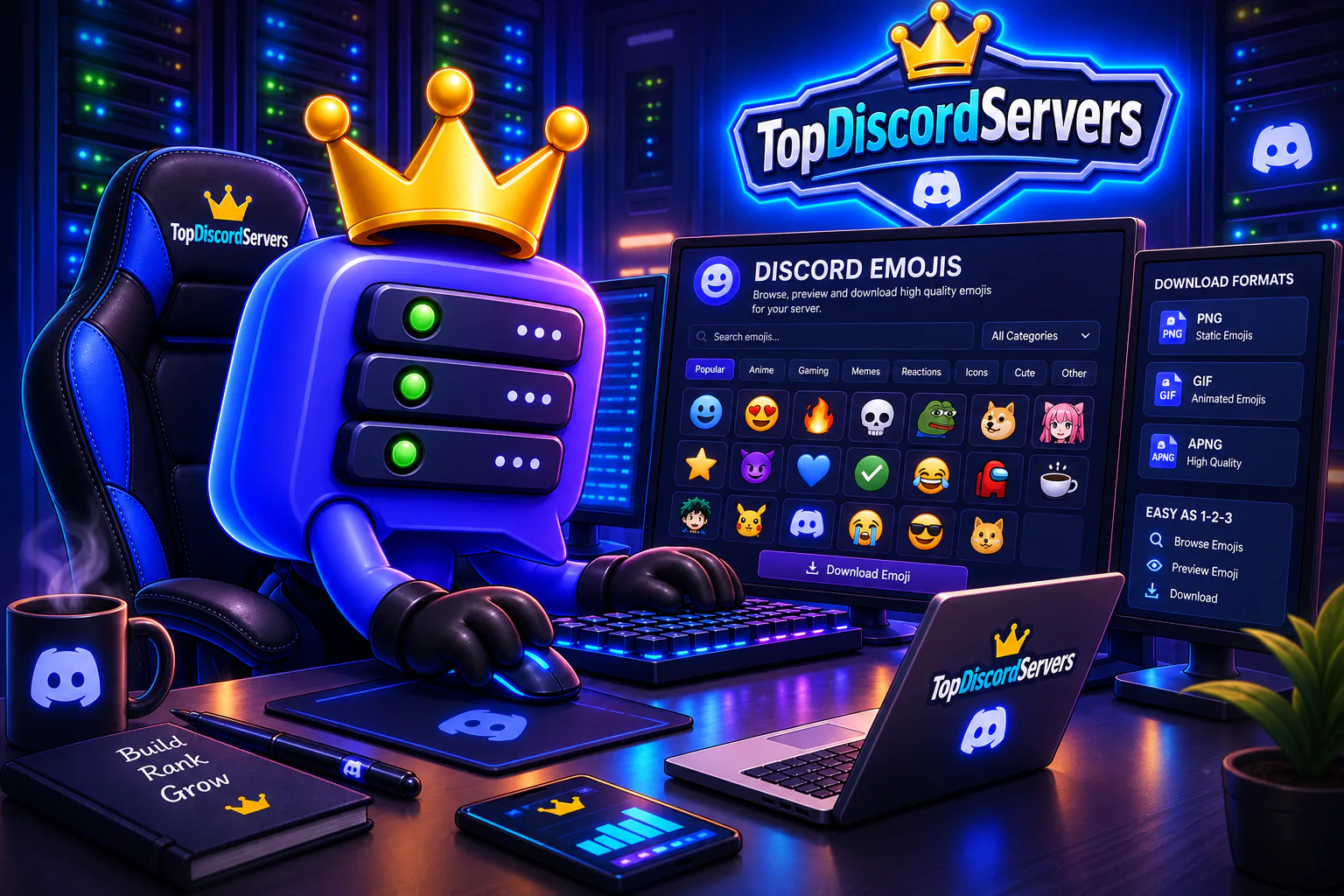 TopDiscordServers emoji page artwork