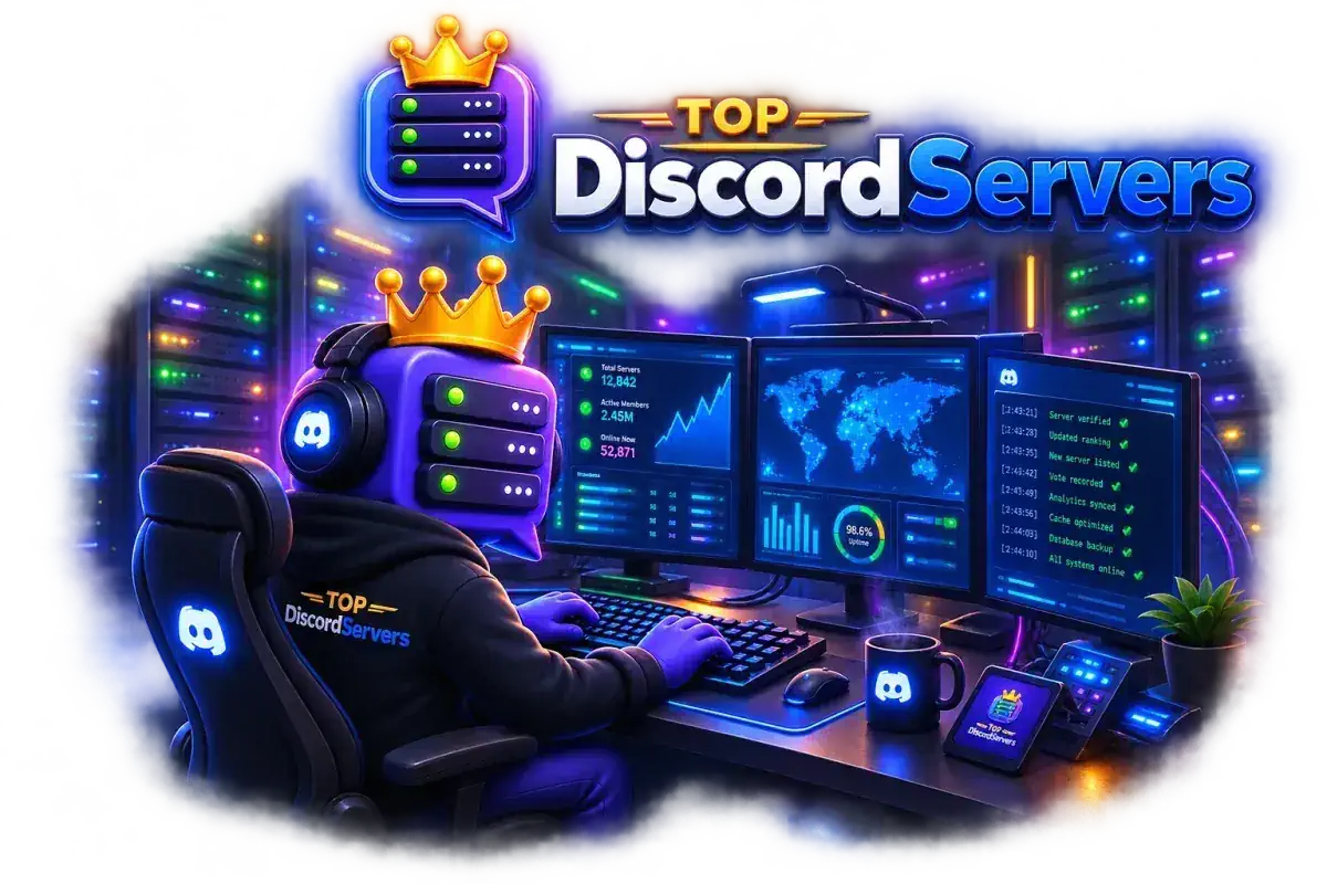 TopDiscordServers mascot monitoring server activity