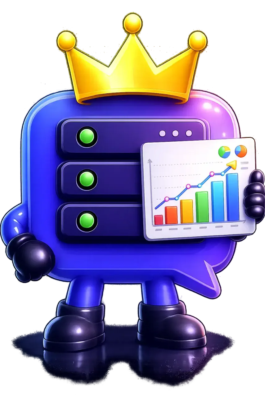 TopDiscordServers statistics mascot