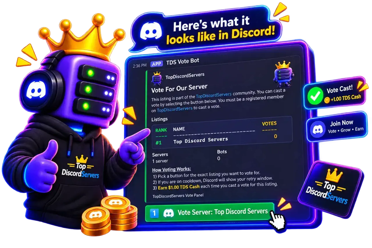 TDS Vote Bot voting panel preview inside Discord